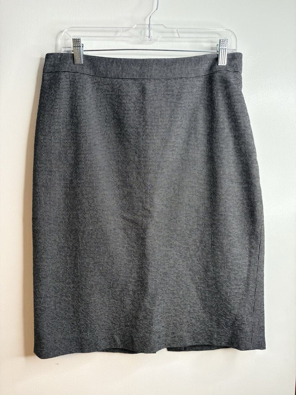 Anne Taylor Black White Check Skirt Women's Lined Career Size 10
